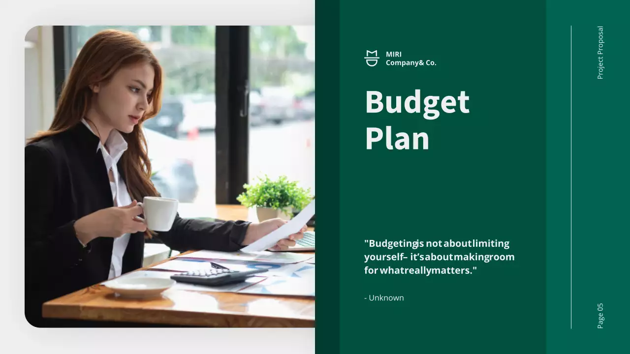 Apresentação do documento de proposta do projeto profissional verde