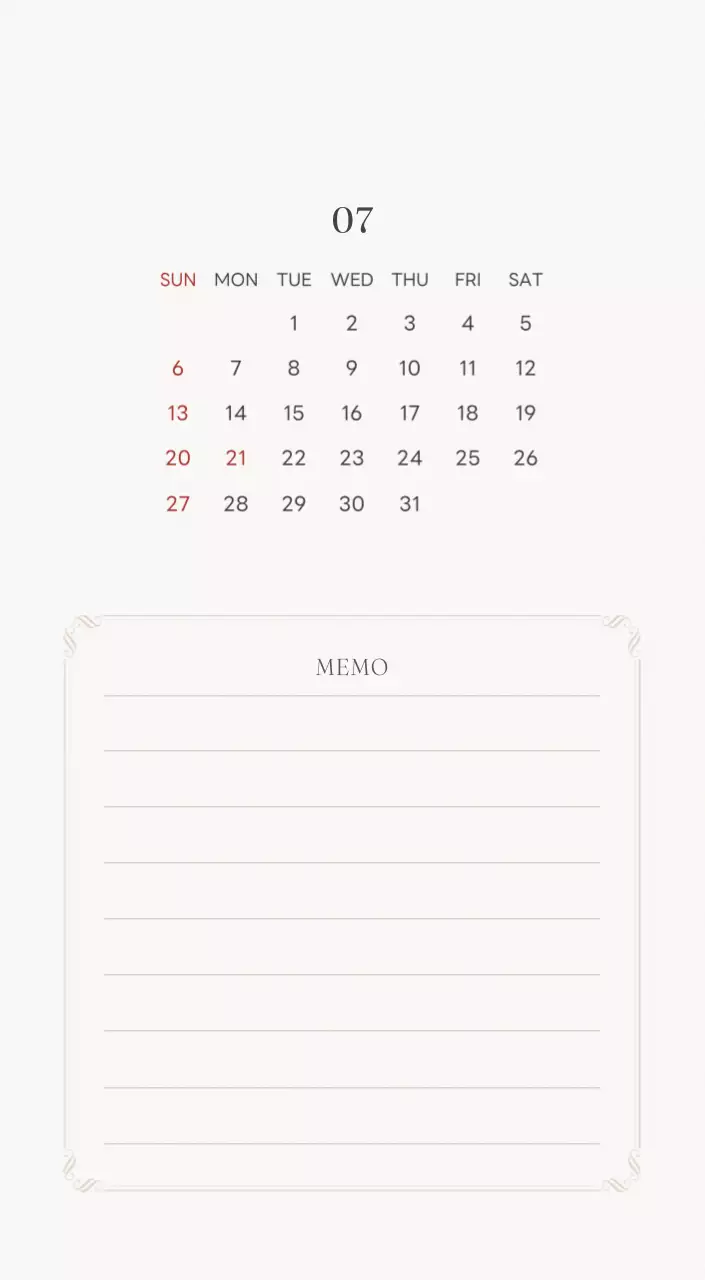 アイボリーとグリーンのシンプルな2025年花柄卓上カレンダー