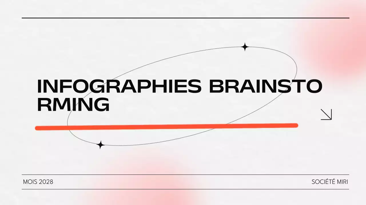 Présentation du remue-méninges orange et gris