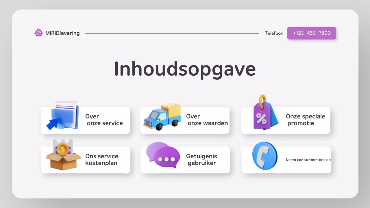 Moderne kleurrijke website stijl levering presentatie