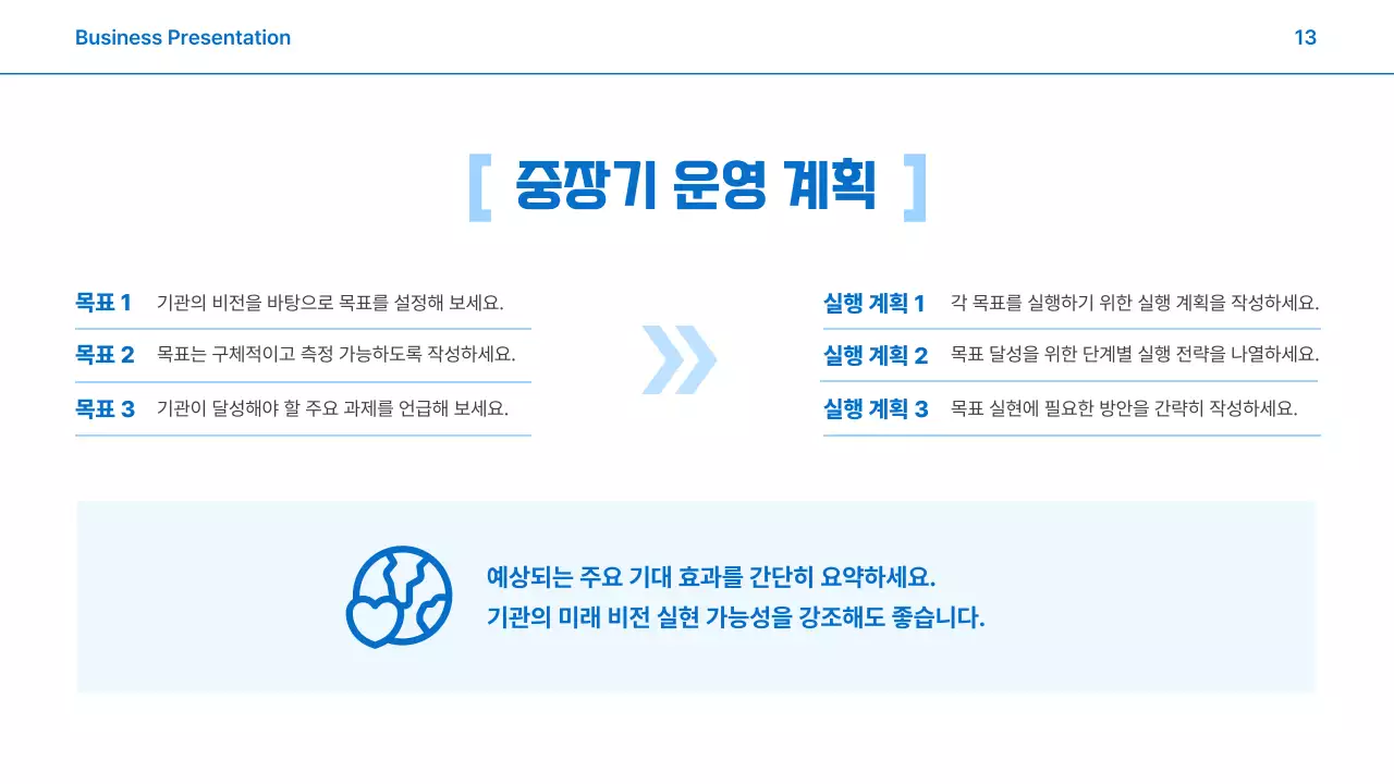 하늘색 깔끔한 연간 사업 보고서