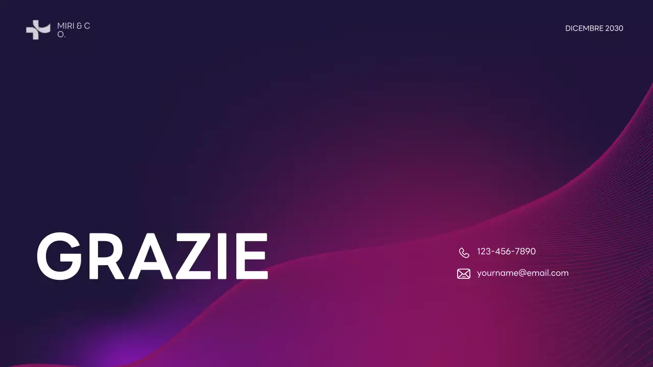 Piano aziendale moderno viola