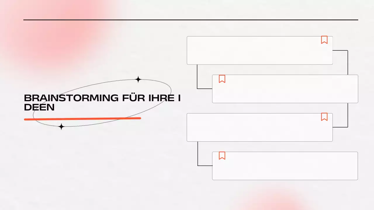 Orange-graue Brainstorming-Präsentation