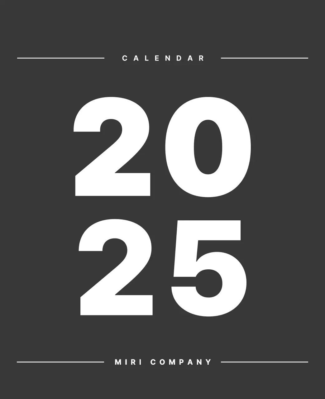 カラフルでシンプルな数字カレンダー