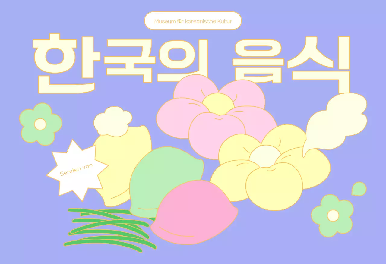 Postkarte Traditionelles koreanisches Essen in Minze