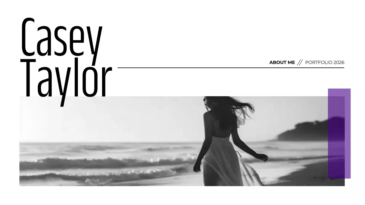 Black Minimalist Portfolio Presentation