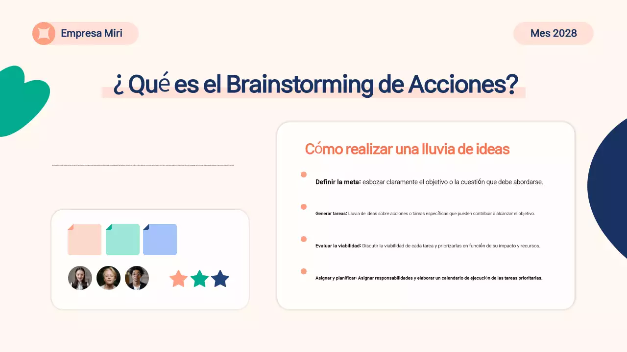 material de brainstorming moderno beige