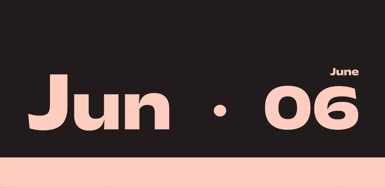 黒と白のモダンな2025年カレンダー