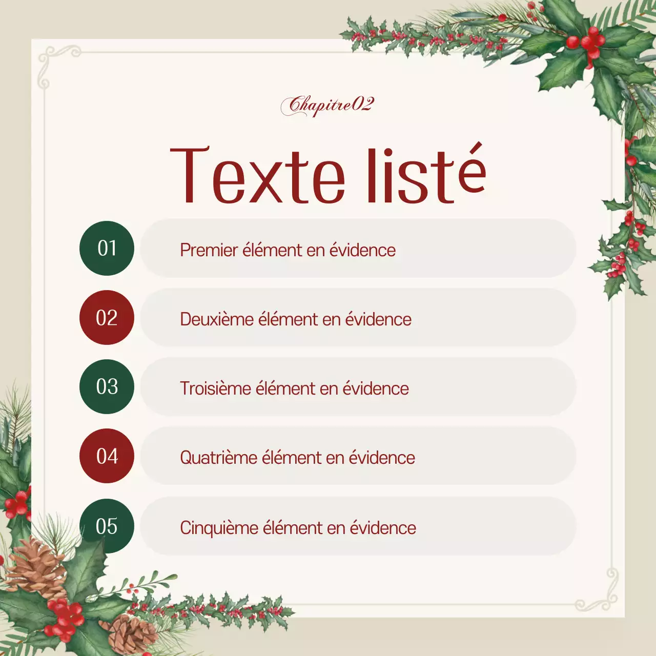 Promouvoir un événement de Noël élégant en beige