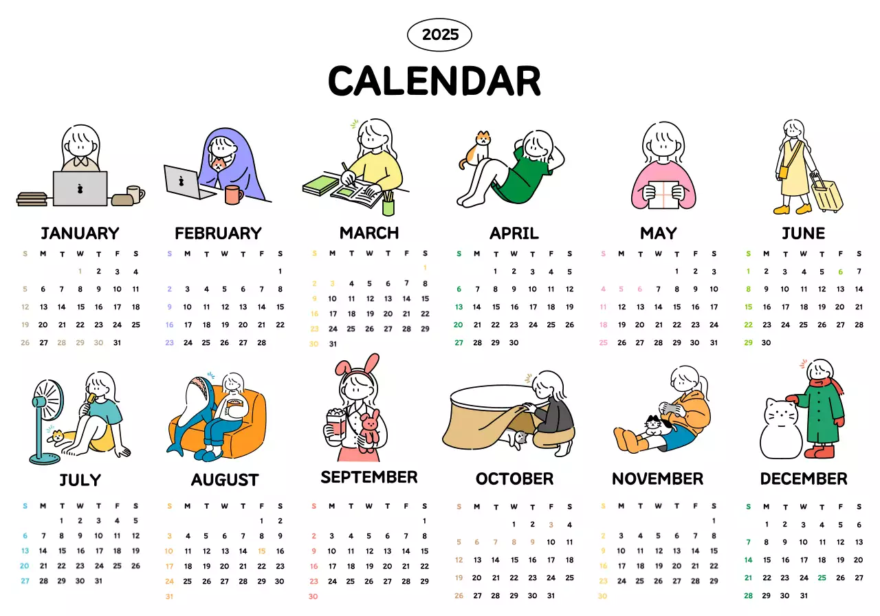 Cozy calendar