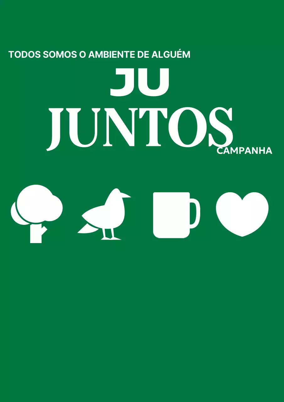 Campanhas ambientais simples com ícones