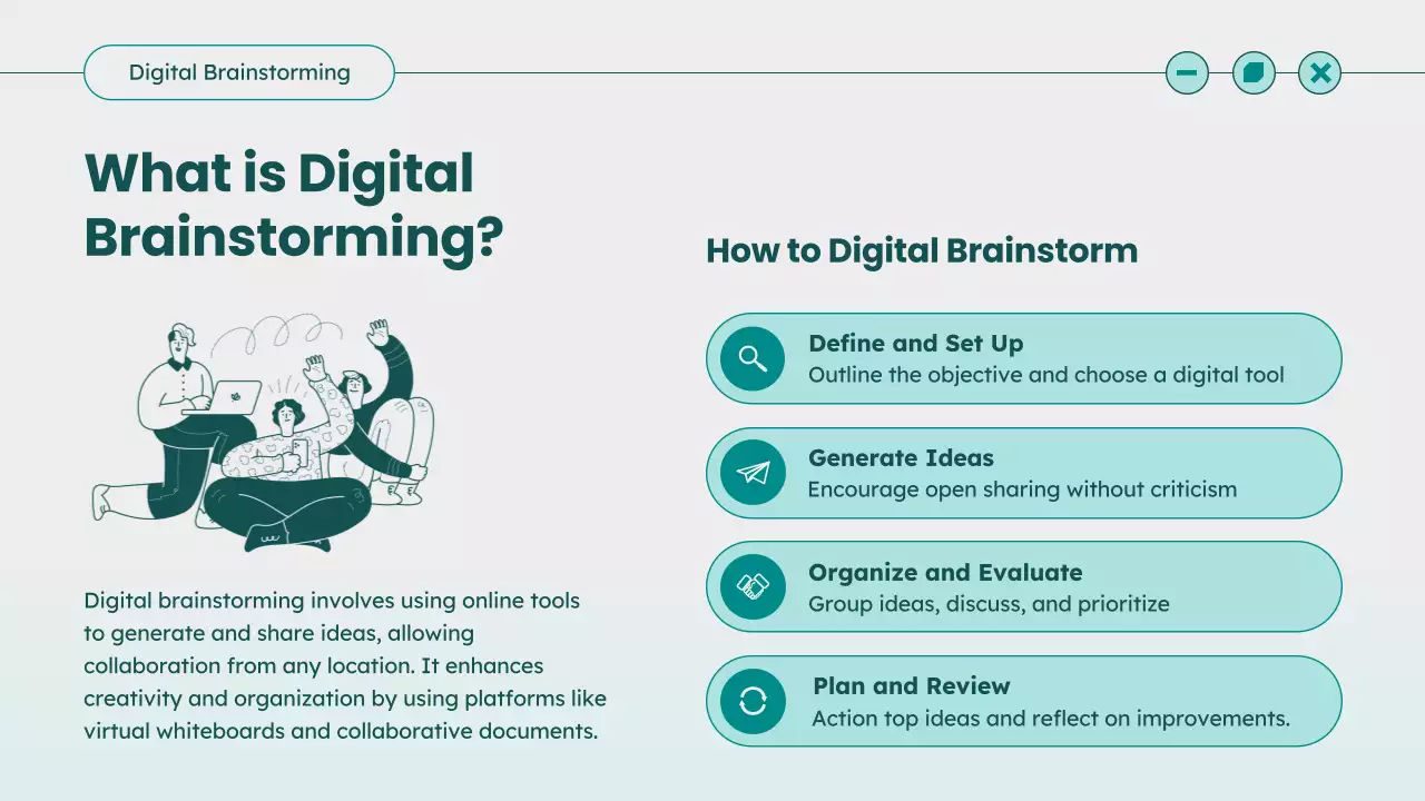Teal Modern Brainstorming Guide Presentation