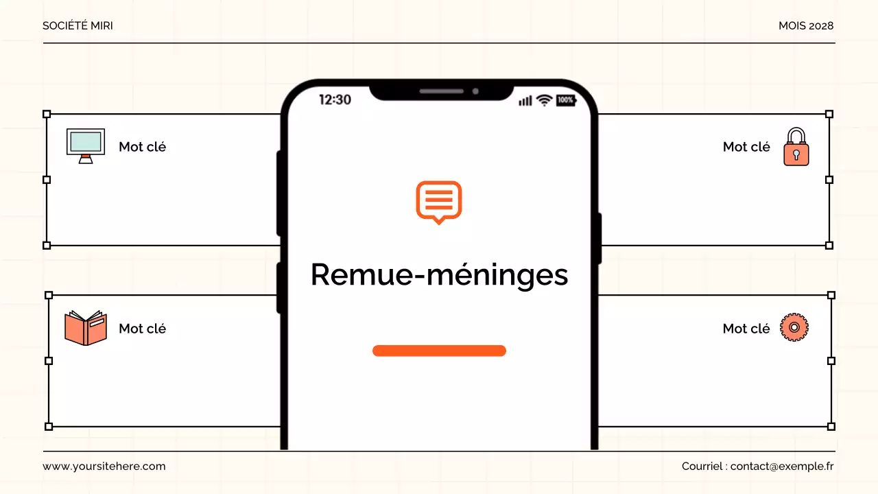 orange modern brainstorming guide