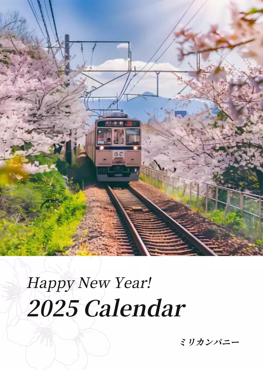 カラフルで美しい花のカレンダー