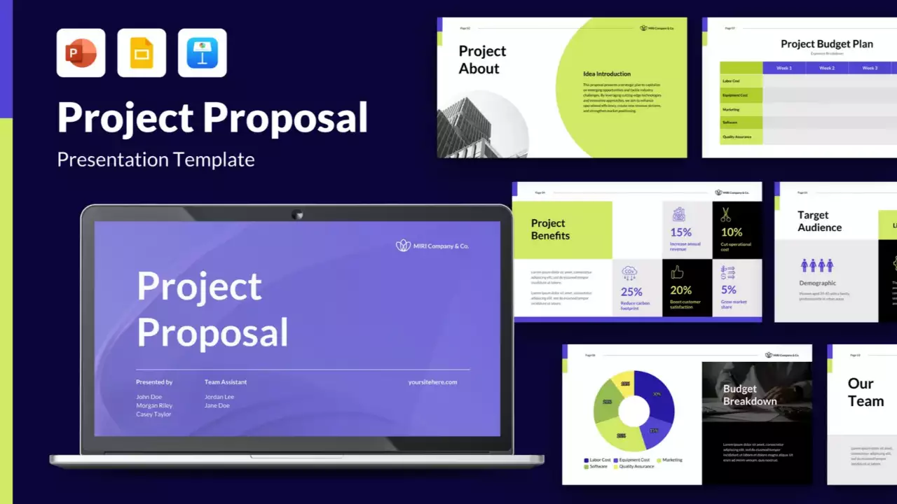 Blue Modern Project Proposal Template Presentation