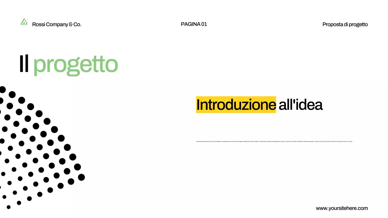 presentazione della proposta di progetto verde moderno