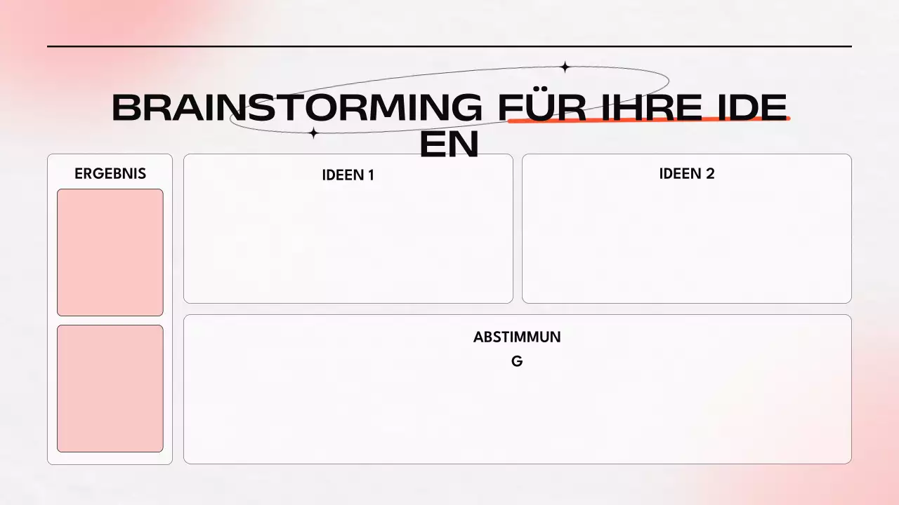 Orange-graue Brainstorming-Präsentation