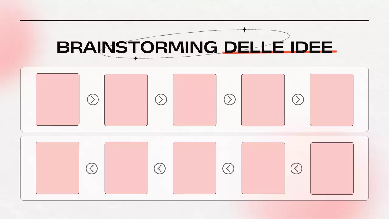 Presentazione del brainstorming arancione e grigio