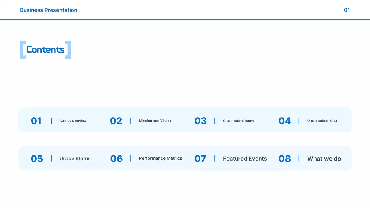 Blue Modern Business Report Presentation