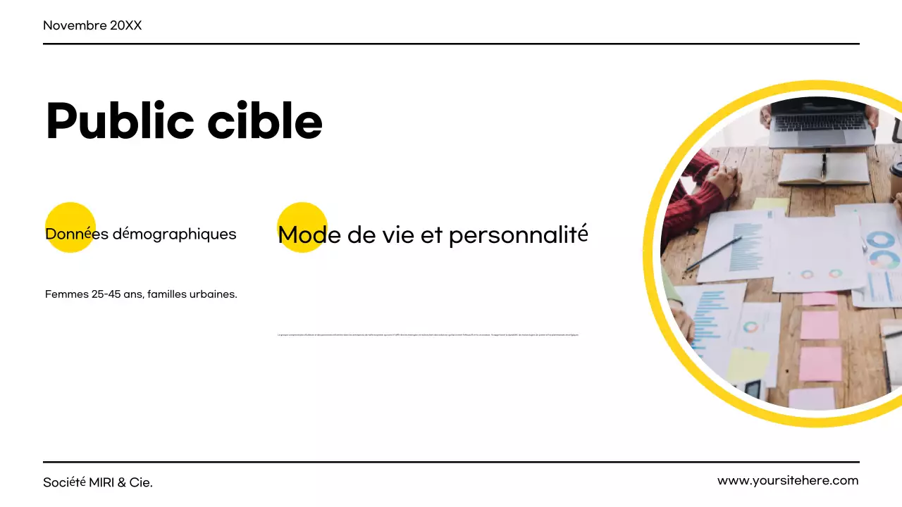 document de projet moderne jaune