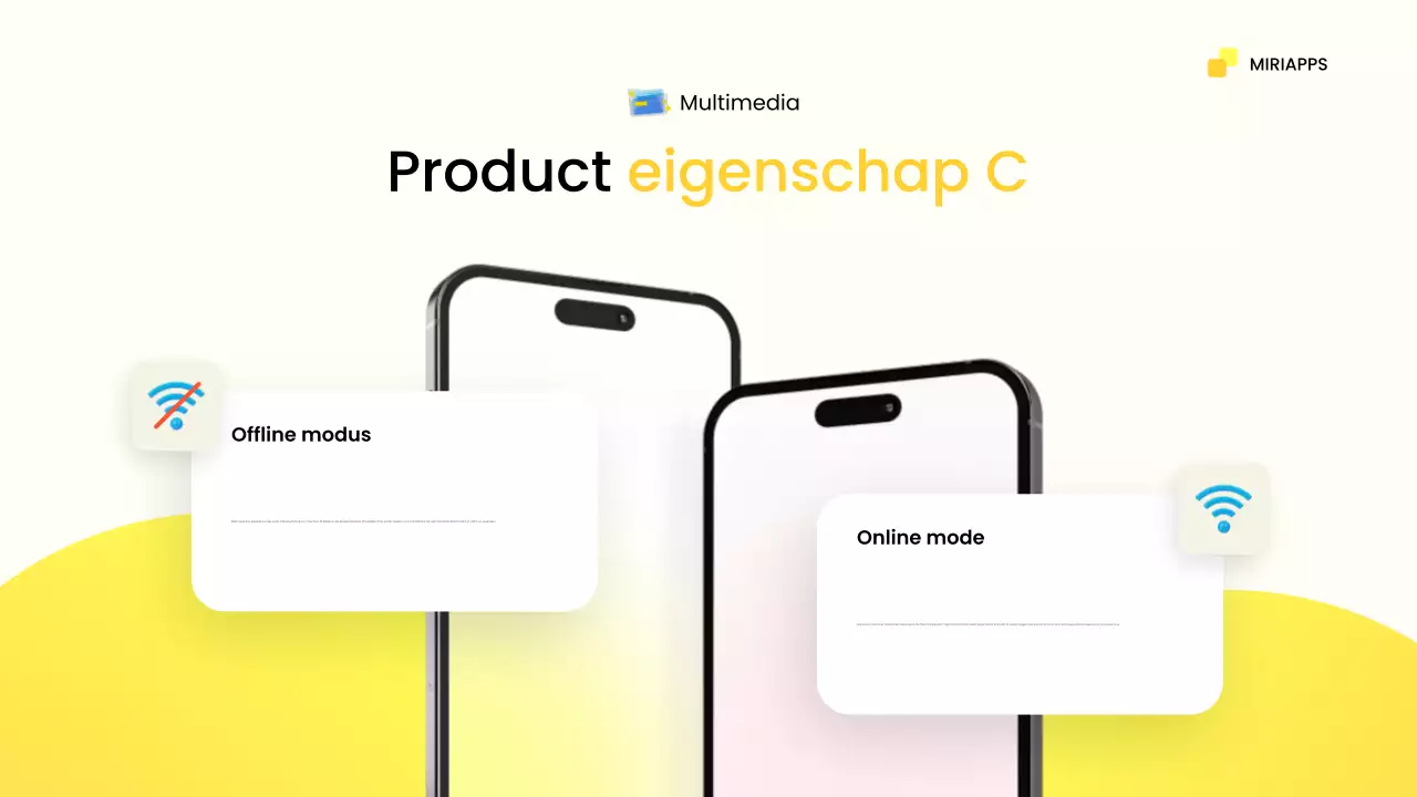 gele moderne mobiele promotie