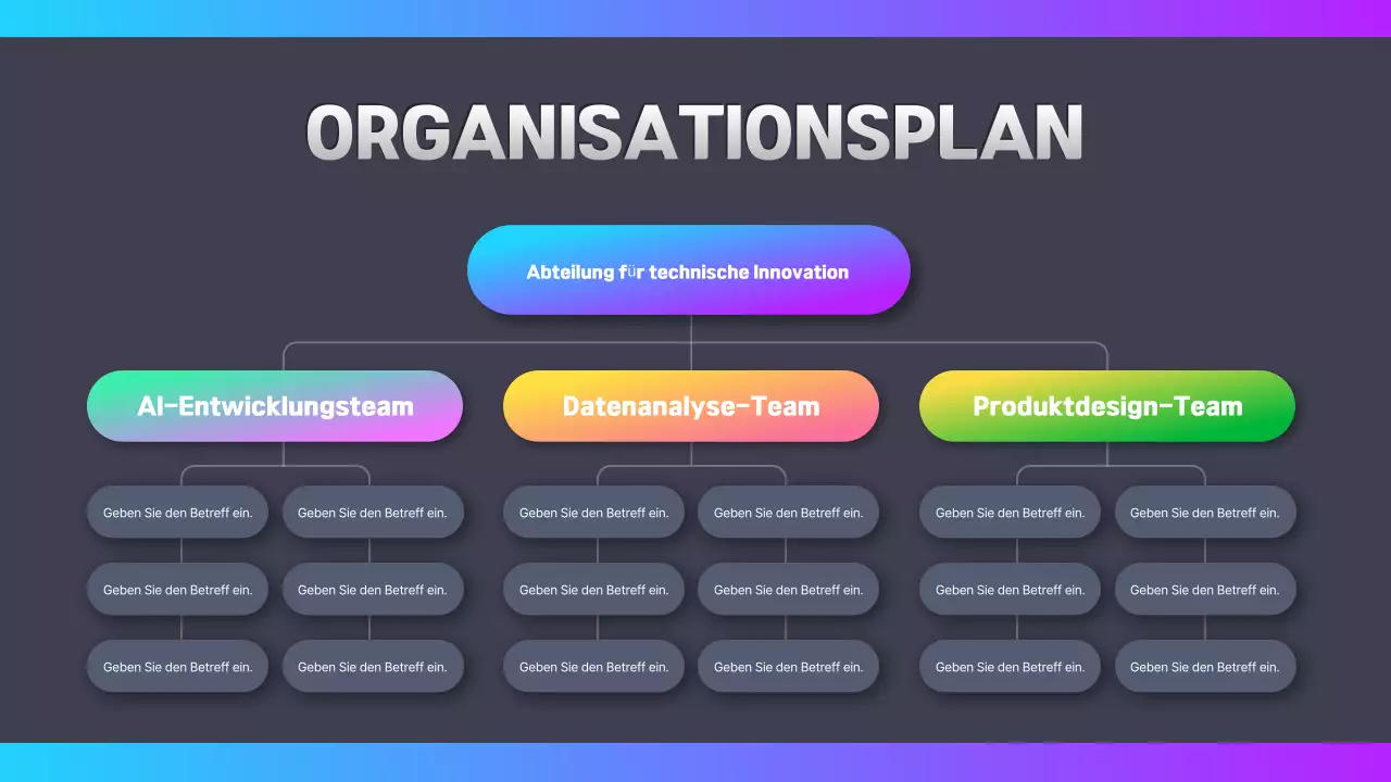 Buntes Cyber-Organigramm Layout