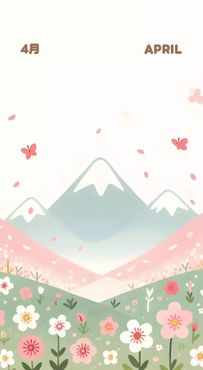 茶色とベージュの可愛らしい2025年カレンダー