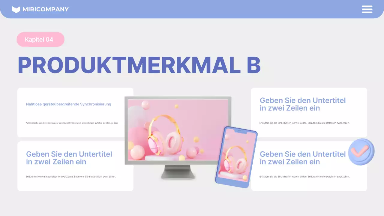 rosa moderne mobile Werbung