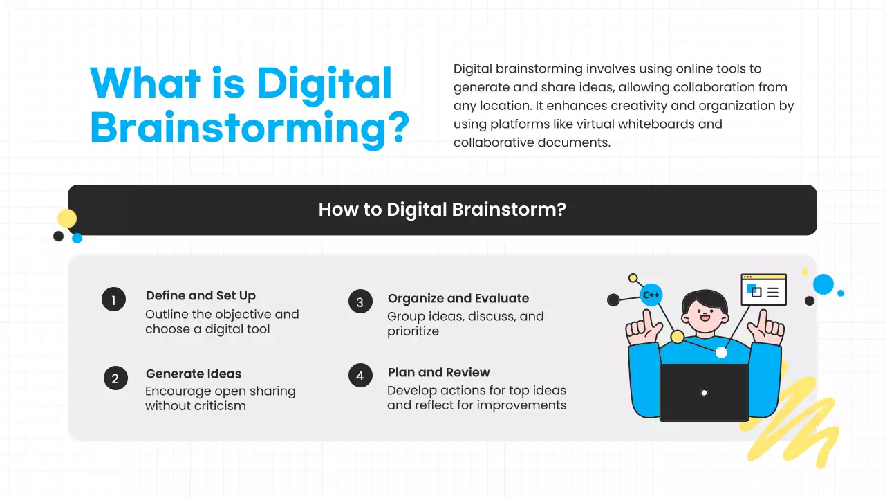 Blue Modern Brainstorming Guide Presentation