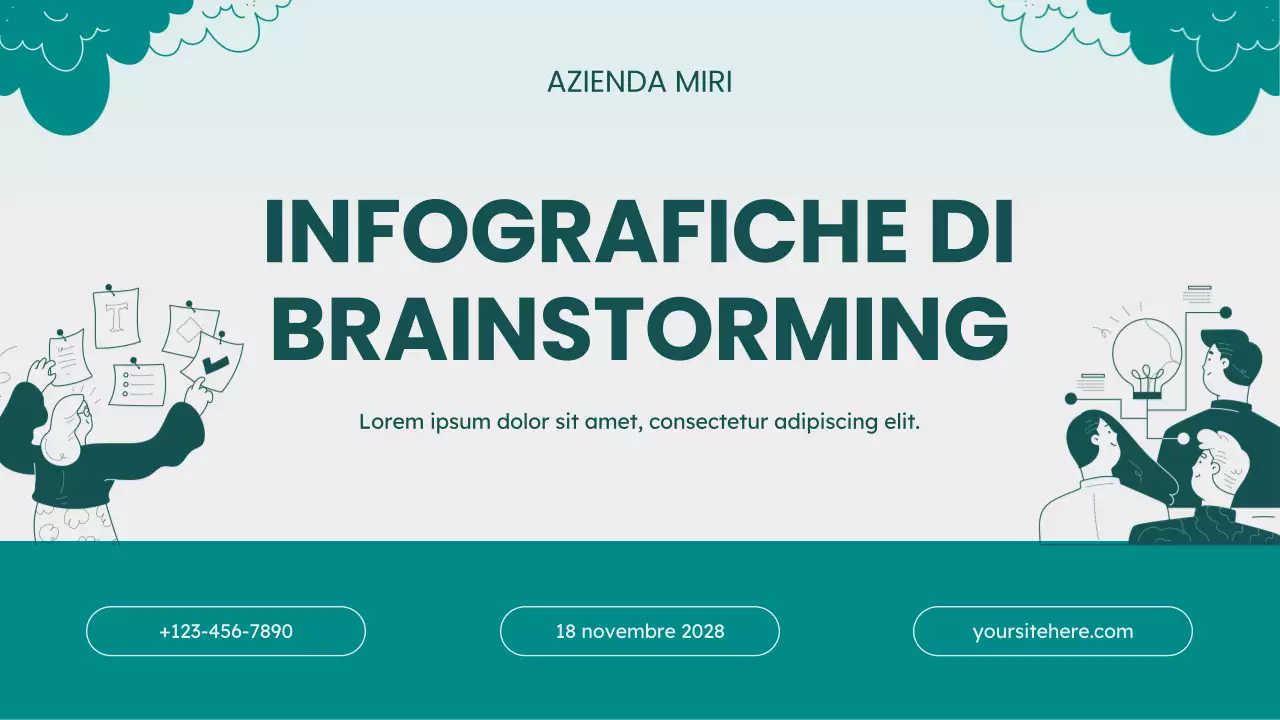 Guida alle idee per il Brainstorming moderno in verde acqua