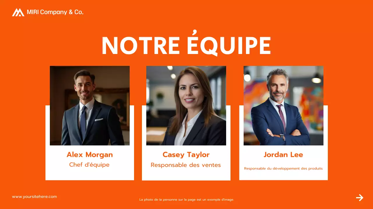 présentation d'une proposition de projet moderne orange