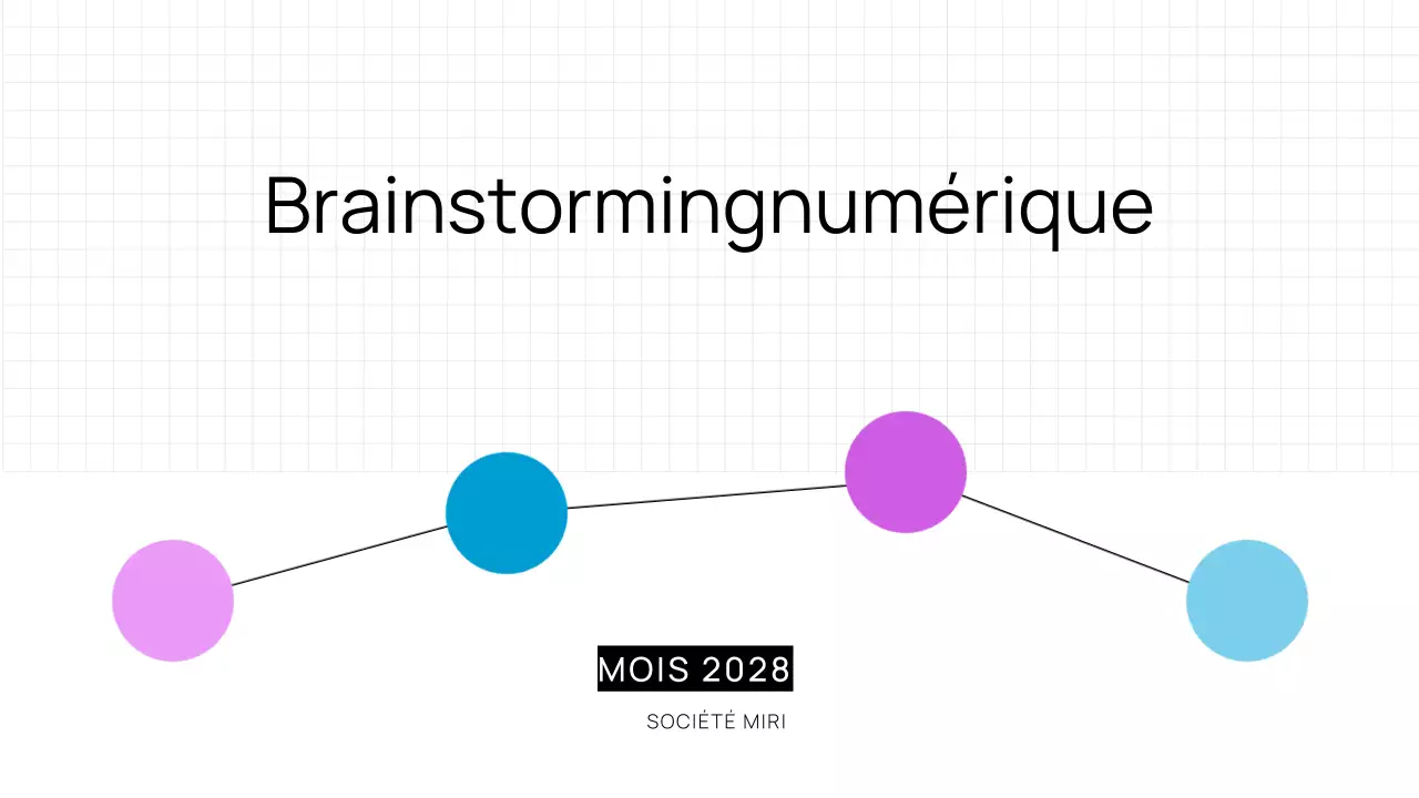 Présentation de brainstorming numérique tendance, audacieuse et minimale