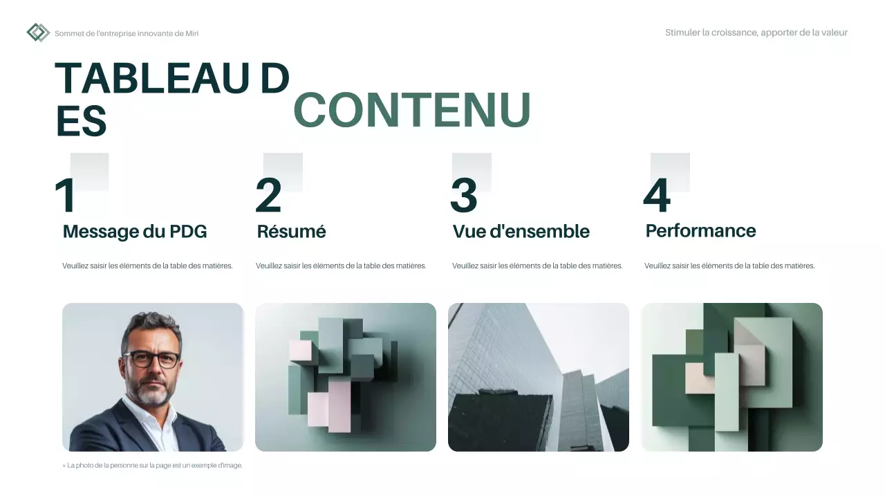 rapport annuel minimal vert plan d'affaires