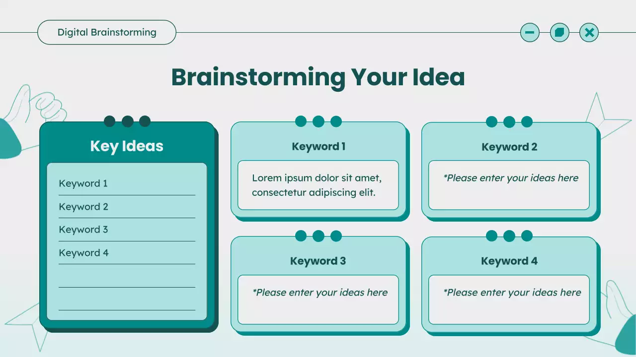 Teal Modern Brainstorming Guide Presentation