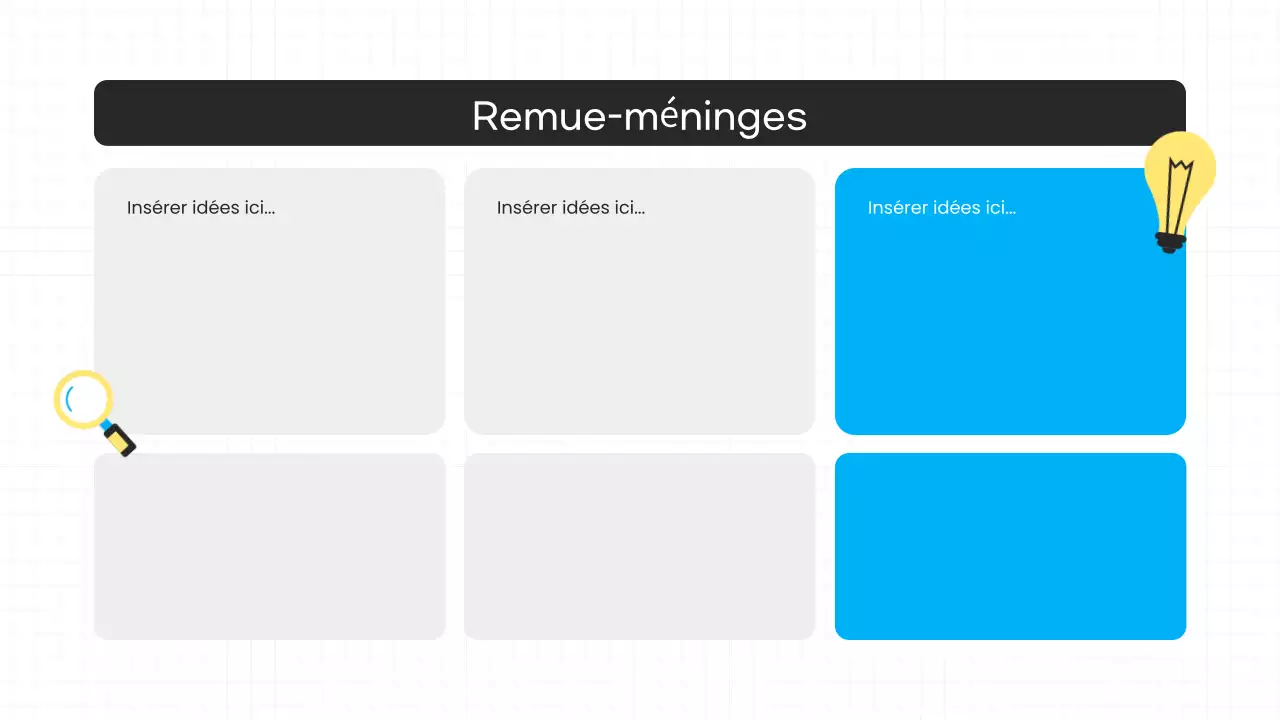 présentation de brainstorming moderne bleu