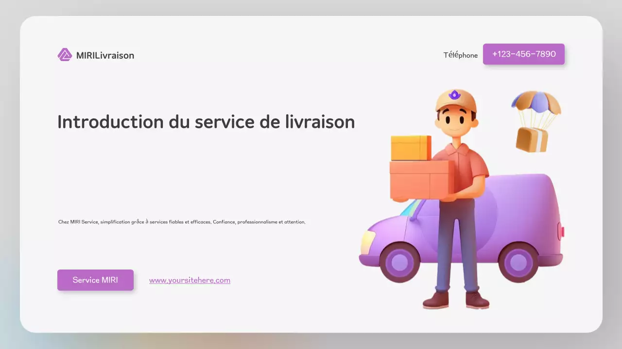 Présentation de la livraison d'un site web moderne et coloré