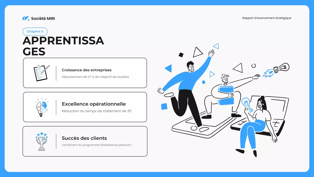 blue modern business report