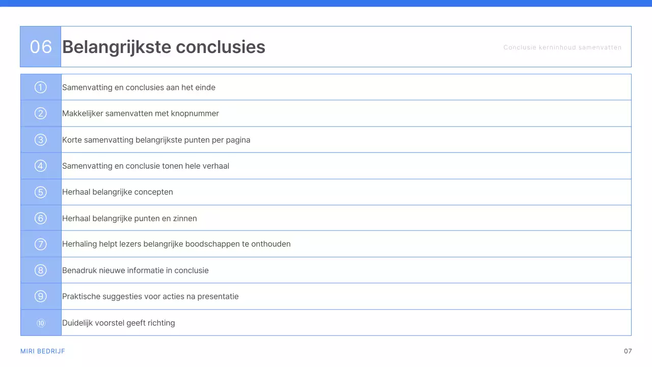 Blue Simple Zakelijke documentatie
