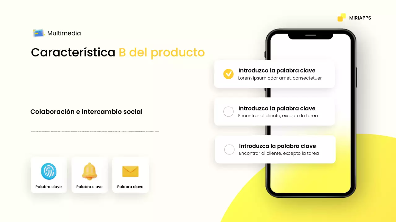 promoción móvil moderno amarillo