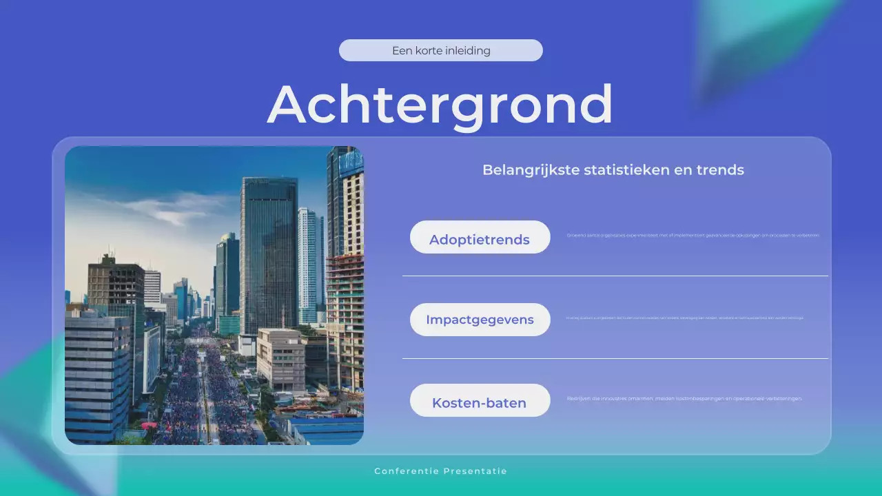 blauw modern zakelijke aankondiging