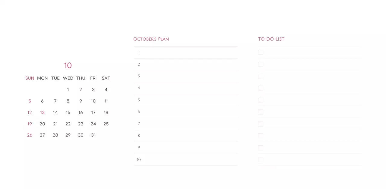 白と黒のシンプルな2025年版数字卓上カレンダー