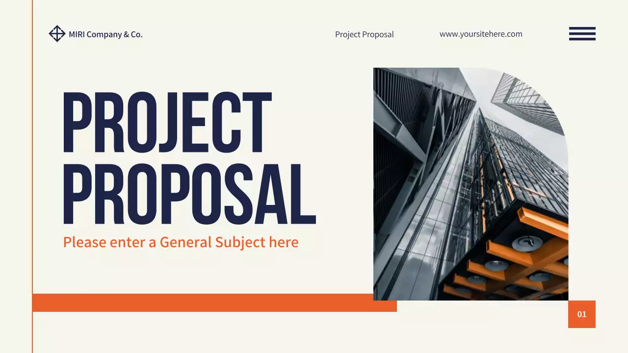 오렌지 모던 프로젝트 제안서 문서 프레젠테이션