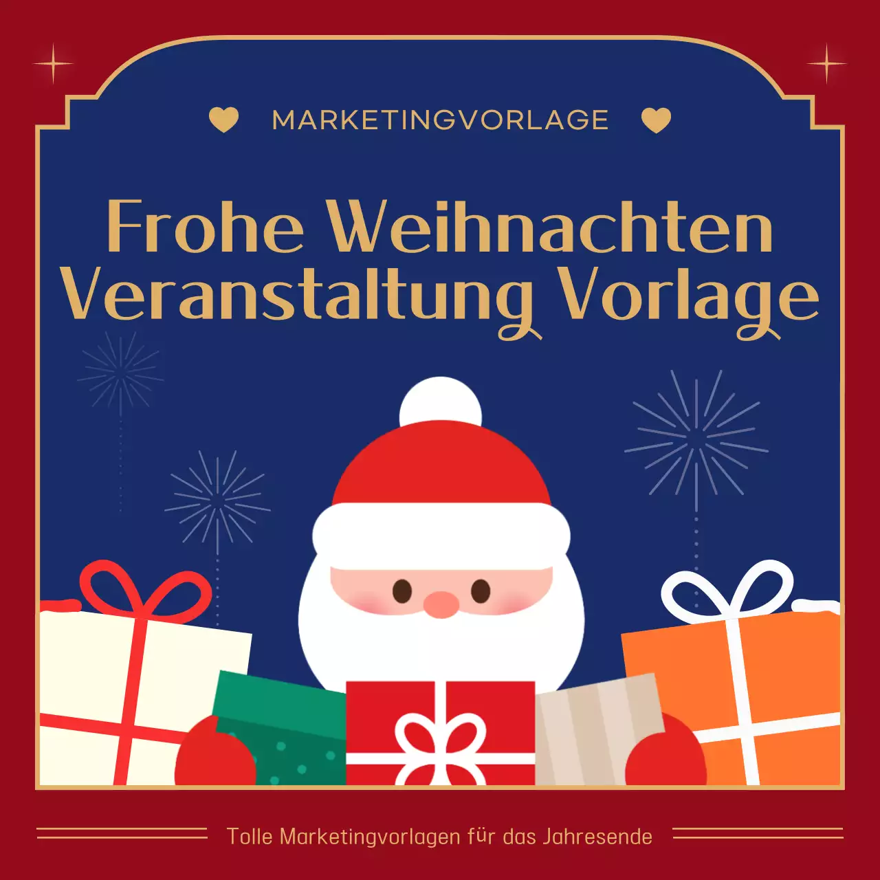 Rote gemütliche Weihnachtsaktion