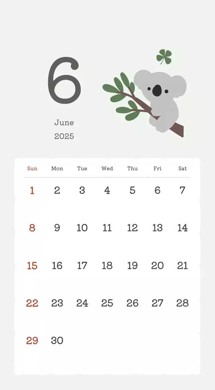 カラフルでかわいいイラストカレンダー