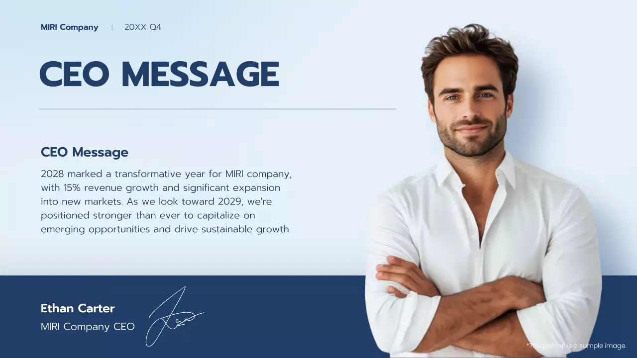 Blue Professional Business Report Presentation