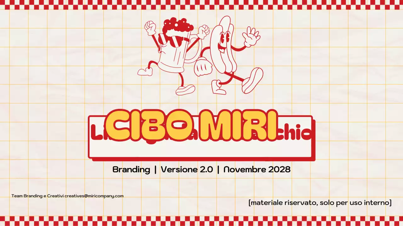 linea guida del marchio red retro