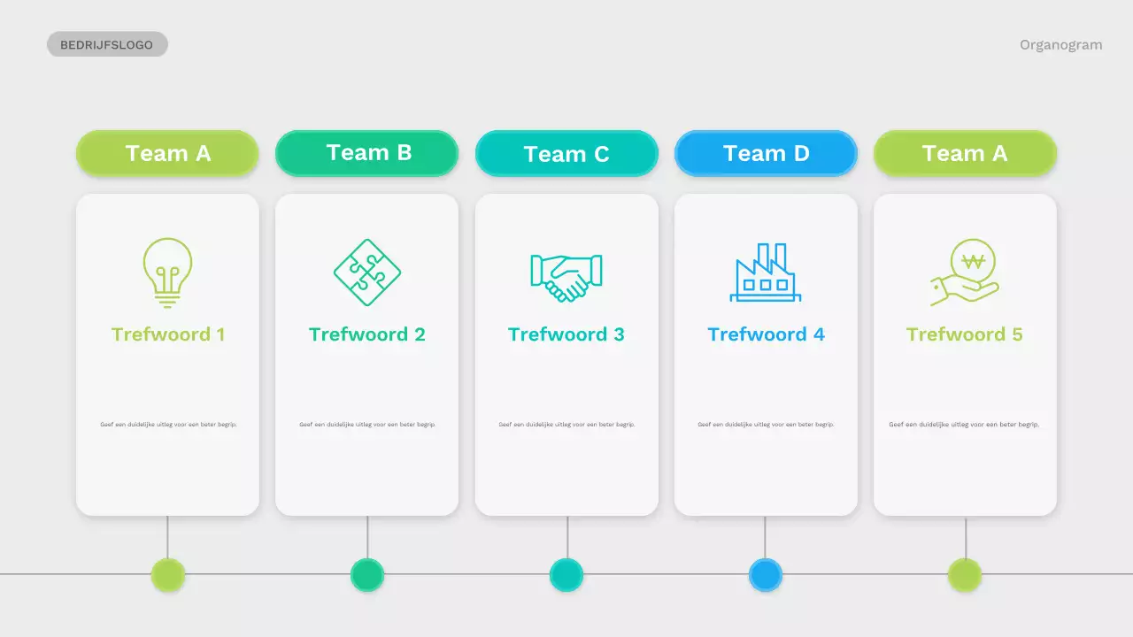 groene moderne collectie organigrammen layout