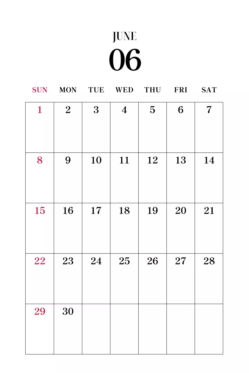 黒と白のシンプルな花写真カレンダー