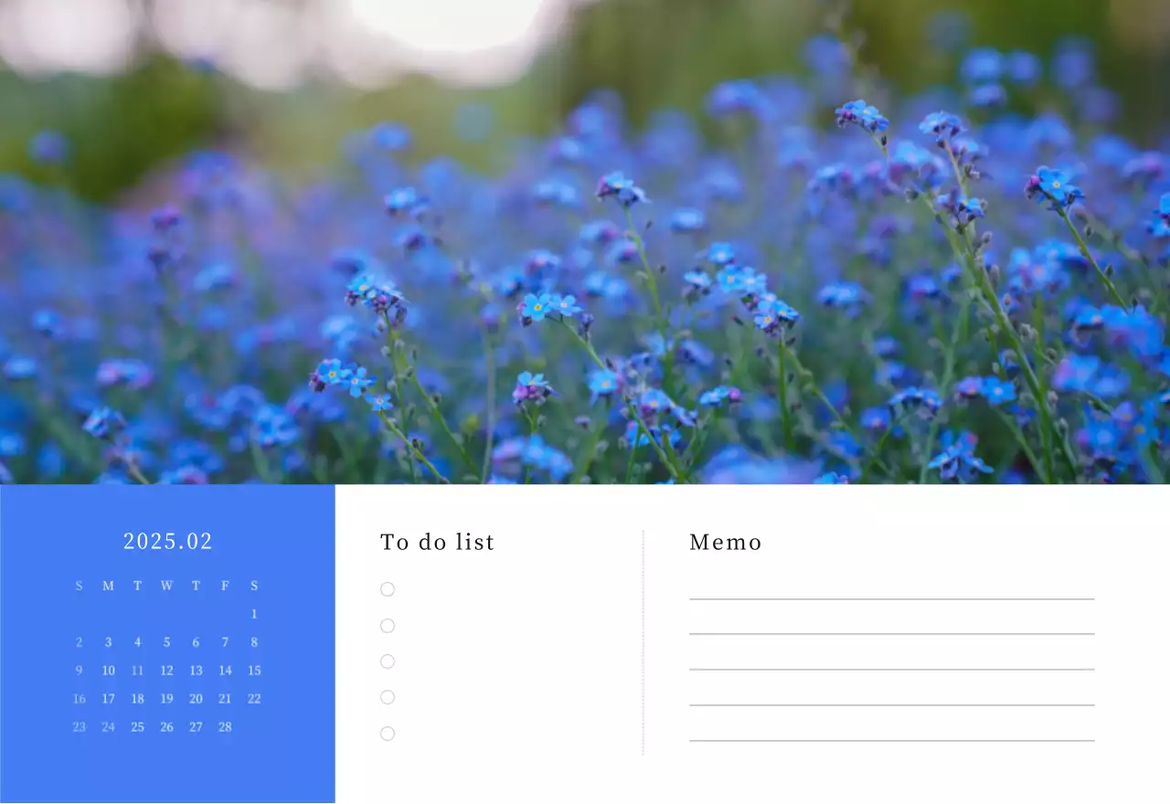 カラフルで高級感のあるフラワーカレンダー
