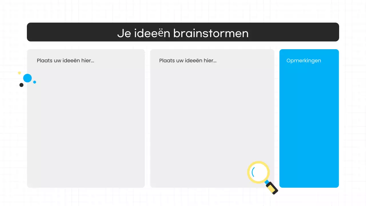 blauw modern brainstormen presentatie